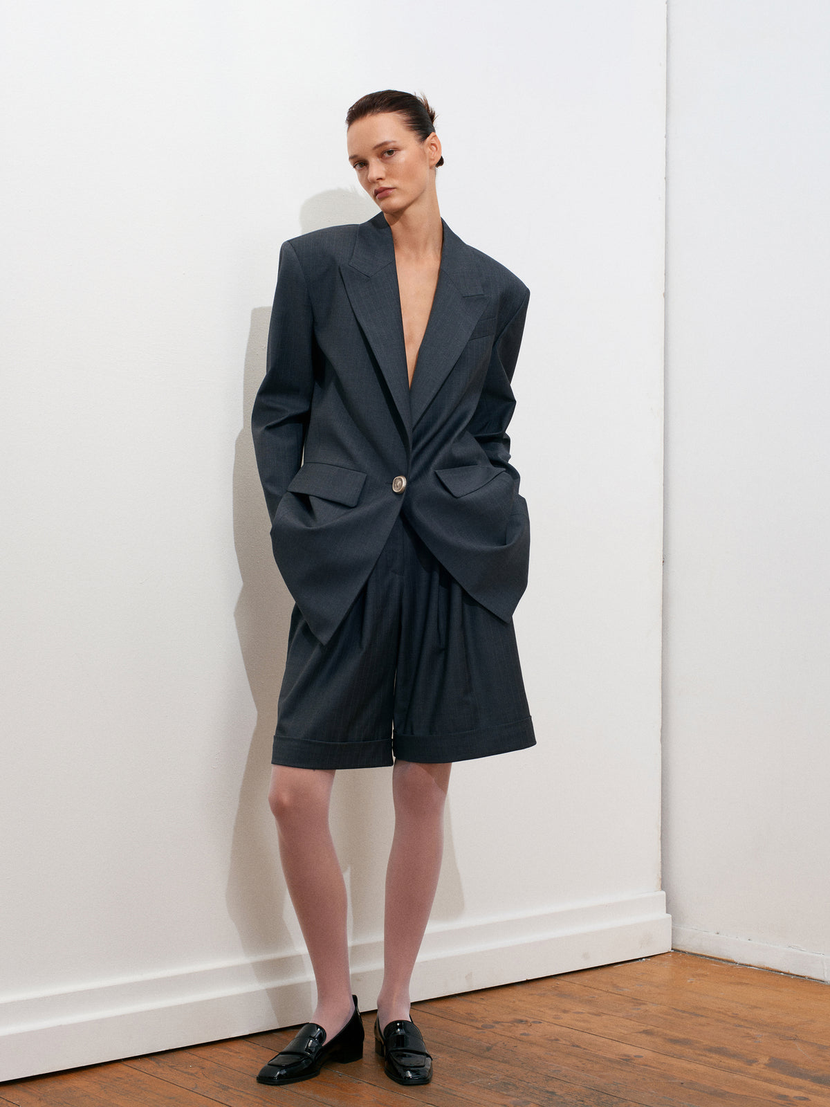 Guru Boyfriend Çizgili Blazer